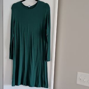 Old Navy Forest Green Long Sleeve Dress